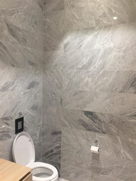 Bathroom Marble Wall Cladding In Bardiglio Nuvolato Light