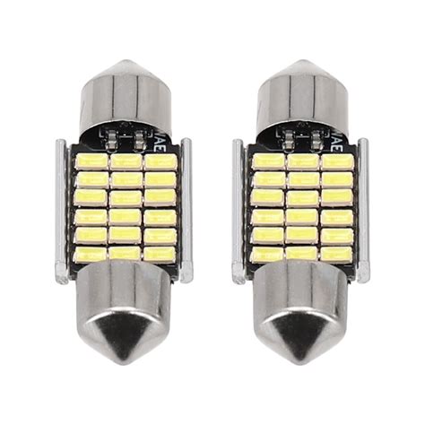 Energy Saving 12V 2PCS 31MM 30MM FESTOON 18SMD LED INTERIOR DOME MAP