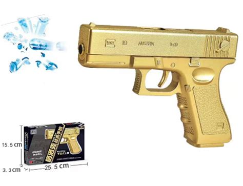 Golden Glock Electric Gel Splatter Ball Water Bead Blaster Automatic Toy Gun Pistol Ts For