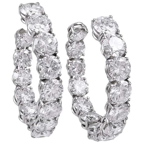 Superb Harry Winston Diamond Hoop Earrings For Sale At 1stdibs