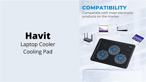 Havit HV F2056 15 6 17 Laptop Cooler Cooling Pad Slim Portable