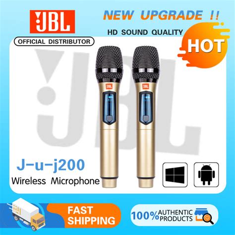 JBL Mic Shure Wireless Microphone Dual Channel Handheld Bluetooth