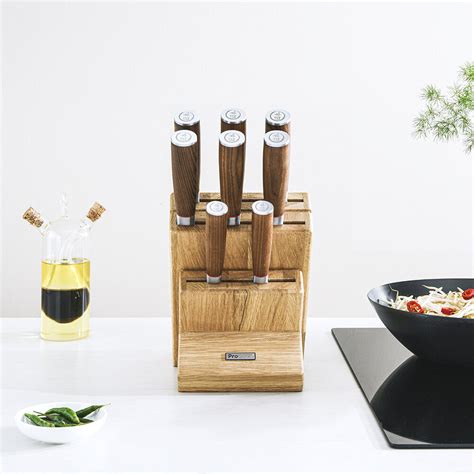 Nihon X50 Knife Set 8 Piece And Wooden Block Nihon X50 From ProCook