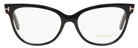 Tom Ford Cateye Eyeglasses Tf5291 005 Size 55mm Blackiridescent Chalkstripe Ft5291