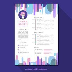 Organic shapes resume | Cover letter for resume, Resume, Resume templates