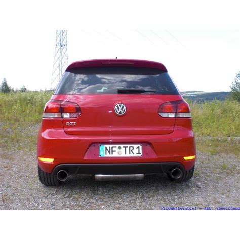 FMS 76mm Duplex Sportauspuff Edelstahl VW Golf VI GTI 1K 2 0l TSI 1