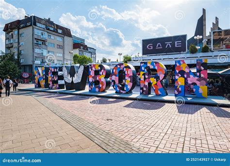 The Newborn Monument A Landmark In Pristina Kosovo Editorial