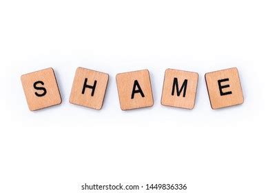 Word Shame Spelt Wooden Letter Tiles Stock Photo Shutterstock