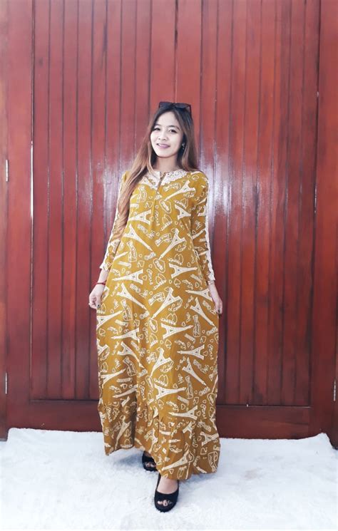 Jual Baju Daster Batik Renda Lengan Panjang Thebatik Co Id