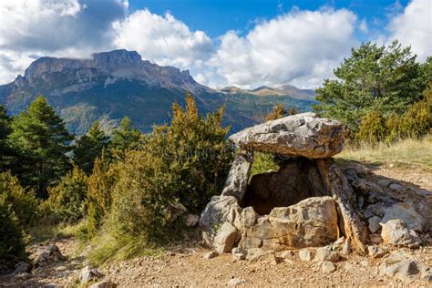 Dolmen in Tella. Huesca. Aragon. Spain. Europe Stock Image - Image of ...