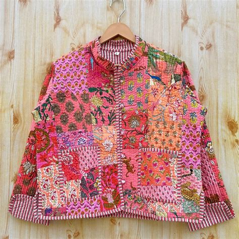 Quilted Patchwork Jacket Etsy