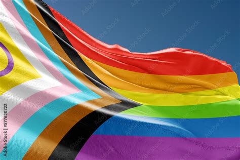 Lgbtq Rainbow Flag Freedom Love Concept Intersex Inclusive Redesign Of