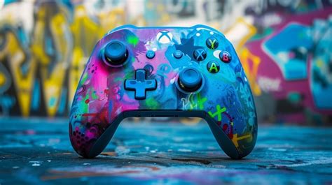 Wallpaper background style graffiti xbox controller | Premium AI ...