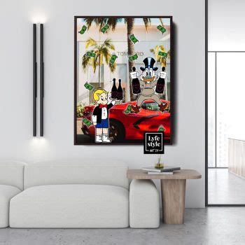 Scrooge Mcduck X Richie Rich Canvas Alec Monopoly Inspired Wall Art