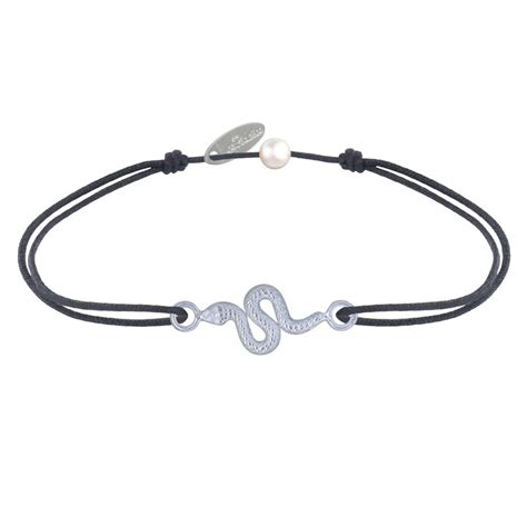 Bracelet Lien Serpent Argent Gris Les Poulettes Maty