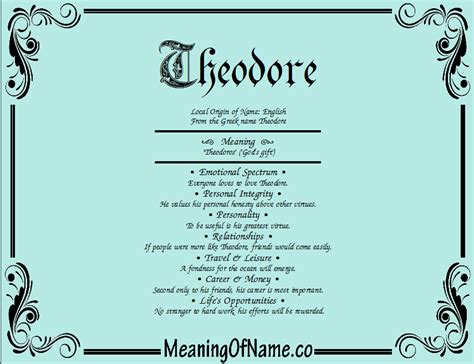 Theodore Meaning Of Name