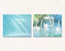 Popular items for aqua blue wall art on Etsy