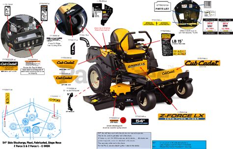 Cub Cadet Z Force Parts Diagram