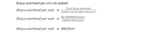 biaya overhead perhitungan manfaat  penjelasannya