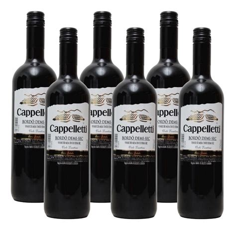 Vinho Tinto Bord Demi Sec Nacional Cappelletti Caixa Parcelamento