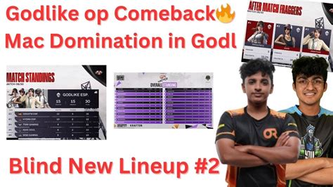 Blind Esports New Lineup Mac Domination In Godlike Esports Godl