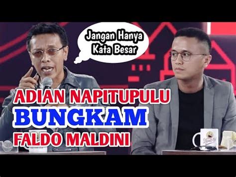 ADIAN NAPITUPULU Bungkam FALDO MALDINI Hentikan Bohongi Rakyat