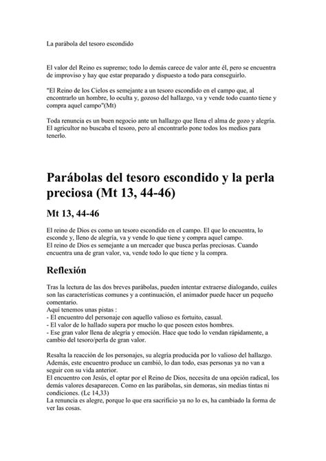 Parábolas del tesoro escondido y la perla preciosa Mt 13 44 46