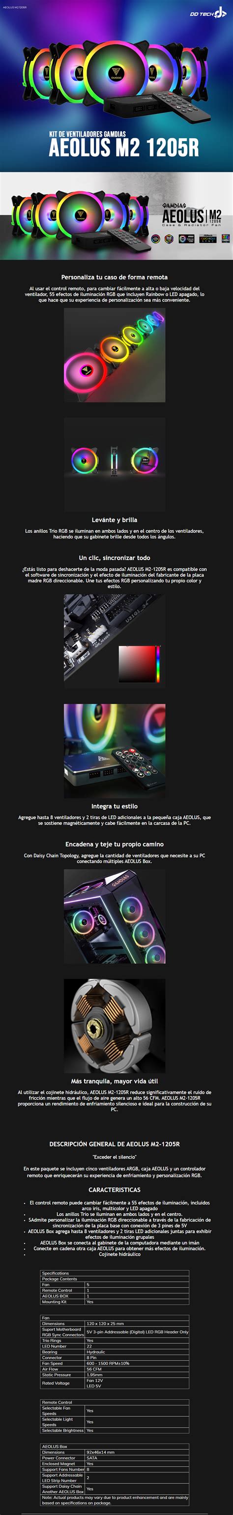 Kit De Ventiladores Controlador Para Gabinete Mm Con Luz Led Rgb