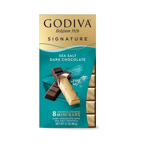 Sea Salt Dark Chocolate Signature Mini Bar Godiva Chocolate