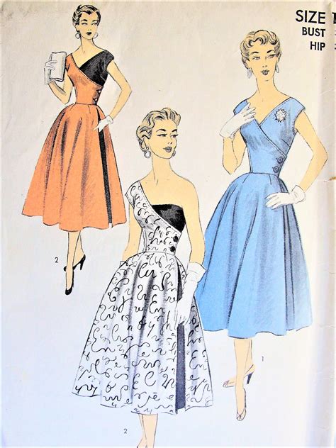 1950s Rare Advance 6446 Vintage Sewing Pattern Dramatic Half And Half