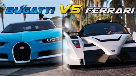 Gta Bugatti Chiron Vs Ferrari Enzo Youtube