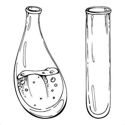 Hand Drawn Ink Vector Glass Jar Vial Bottle For Potion Sketch Illustration Art Witchcraft ...