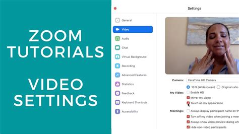 Zoom Video Settings Youtube