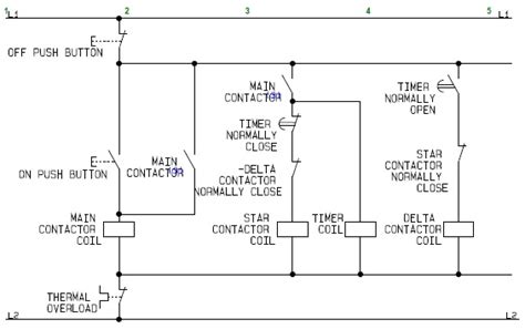 Control Wiring Diagram Of Star Delta Star Delta Starter Cont