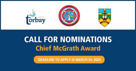 CALL FOR NOMINATIONS: 2023 Chief McGrath Award | Torbay