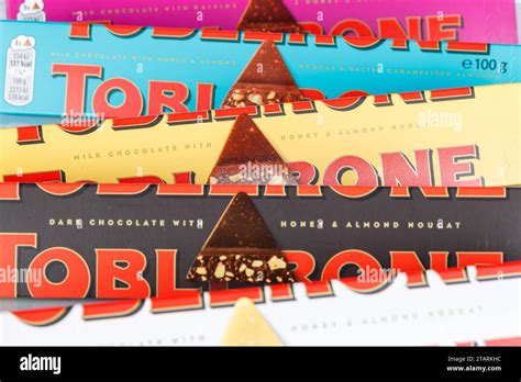 Stuttgart Germany May Various Varieties Of Toblerone