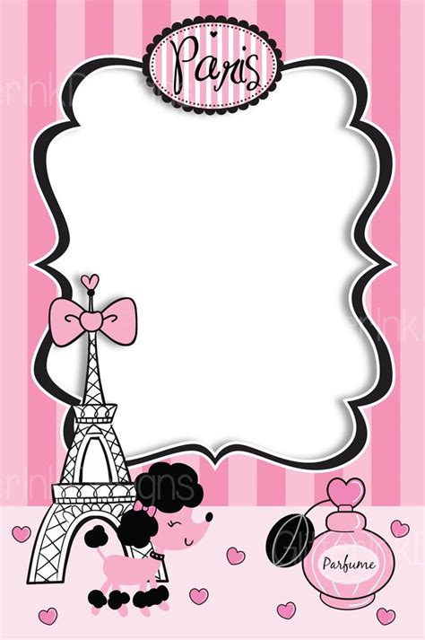 PRINTABLE 24x36 Paris Theme Party Photo Booth Frame Paris Party Prop