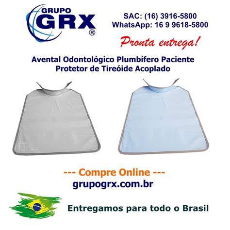 GRUPO GRX Avental plumbífero odontológico paciente protetor de