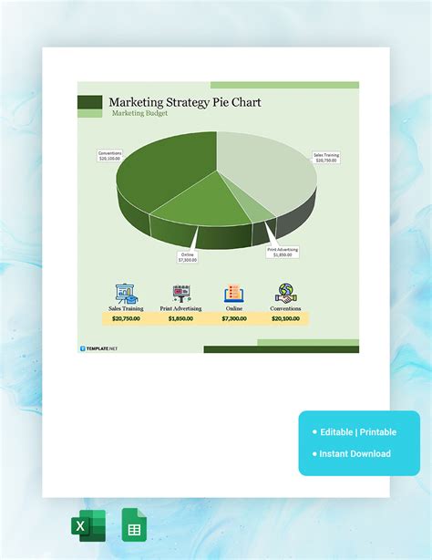 Marketing Strategy Pie Chart - Google Sheets, Excel | Template.net