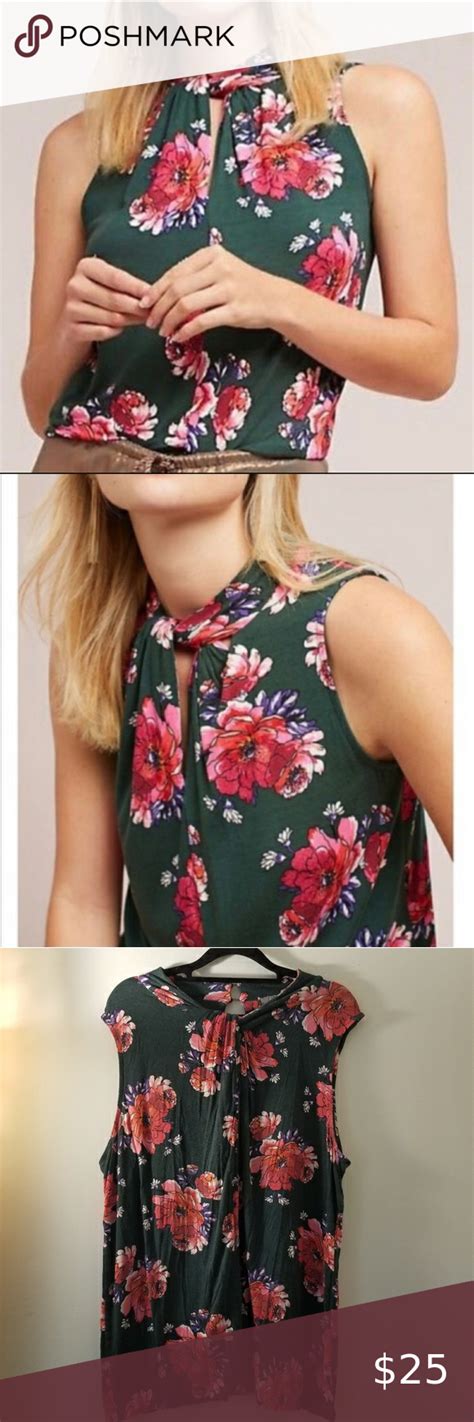 Anthropologie Peep Hole Floral Top Floral Tops Fashion Clothes