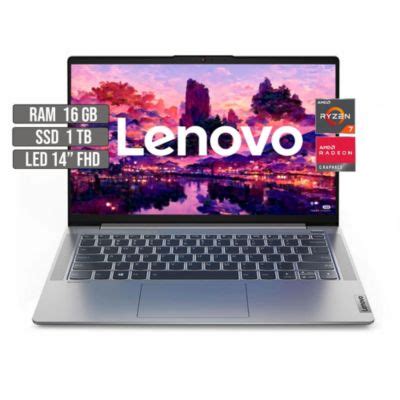 PORTATIL LENOVO IDEAPAD AMD RYZEN 7 5700U SSD 1TB RAM 16GB LED 14 FHD