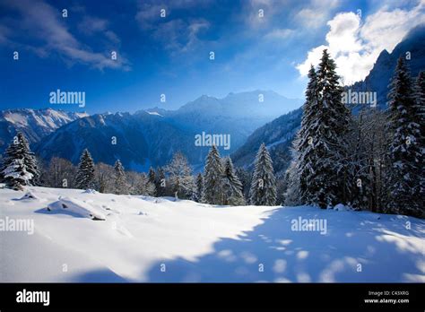 Klausenpass Uri Switzerland Europe Canton Glarus Winter Snow