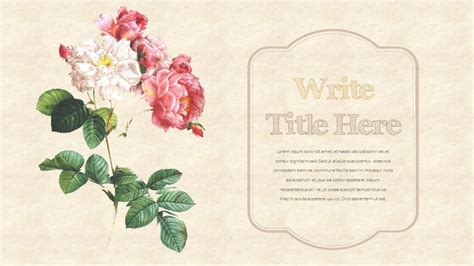 Vintage Flower PowerPoint Presentation PPT|Lifestyle|Templates