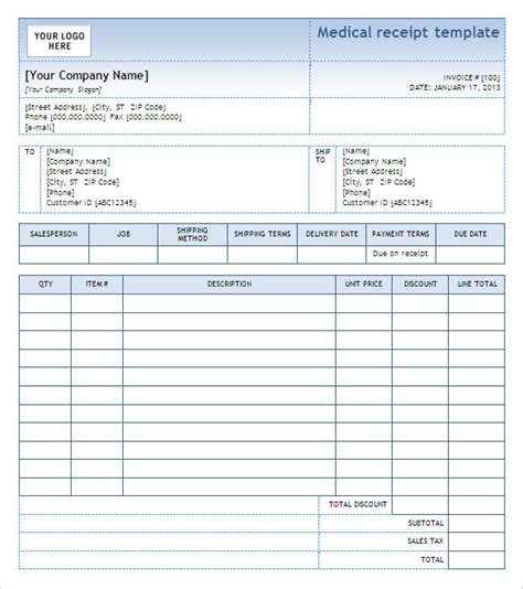 18 Doctor Receipt Templates Excel Word Apple Pages Free And Premium Templates