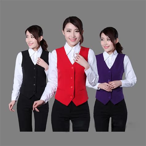 2017 New Ol Office Ladies Solid Suit Vest Women Formal Single Breasted