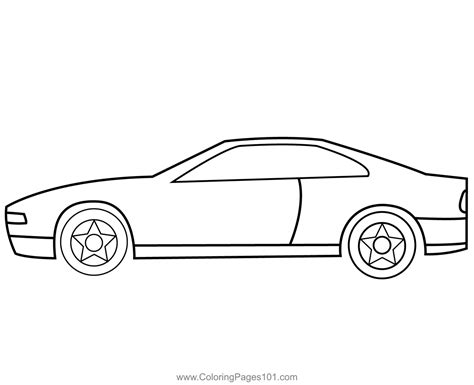 Side View Of Car Coloring Page for Kids