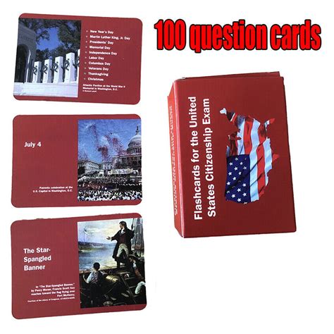 US Citizenship Flash Cards 2024 Naturalization Test Study With 100QA