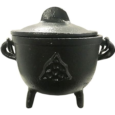 Amazon Crystalo Triquetra Cast Iron Cauldron With Lid Home