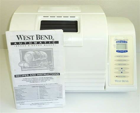 West Bend Perfect Timing Bread And Dough Maker Manual