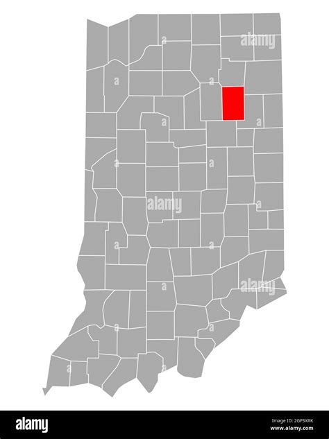 Map of Huntington in Indiana Stock Photo - Alamy